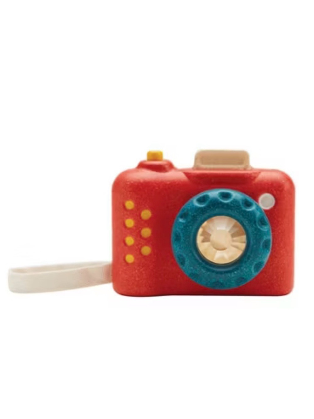 Red Toy Camera with Blue Lens - Kids Photo & Play Accessory